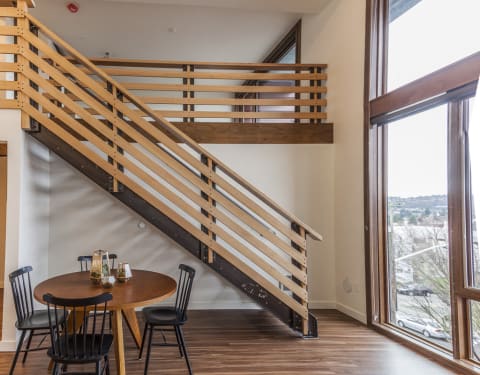 Beautiful staircase railings at Ballard Lofts, 6450 24th Avenue, NW Seattle, WA 98107